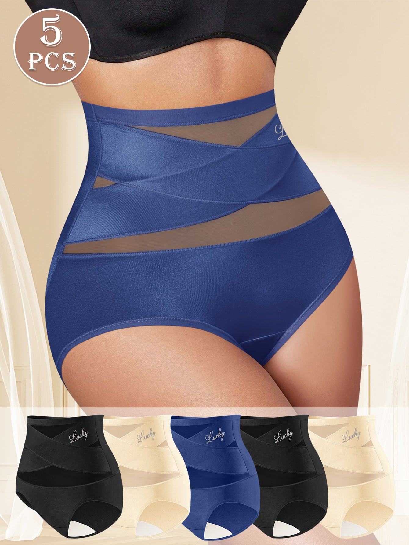 High Waist Seamless Belly Contracting Women's Bum Lift Knickers