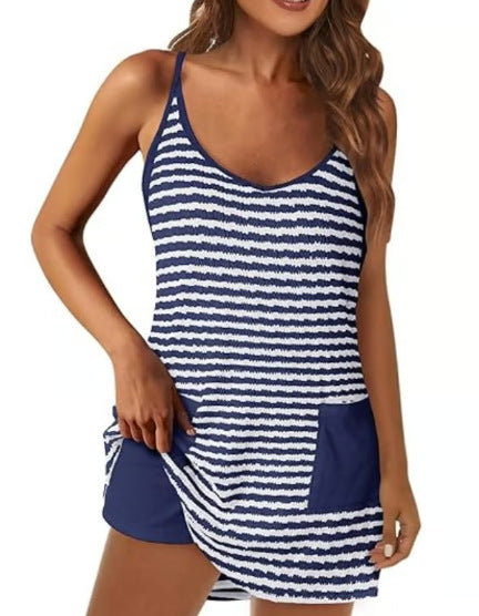 Women's Printed Sling Top One-piece Shorts Jumpsuit Casual Suit