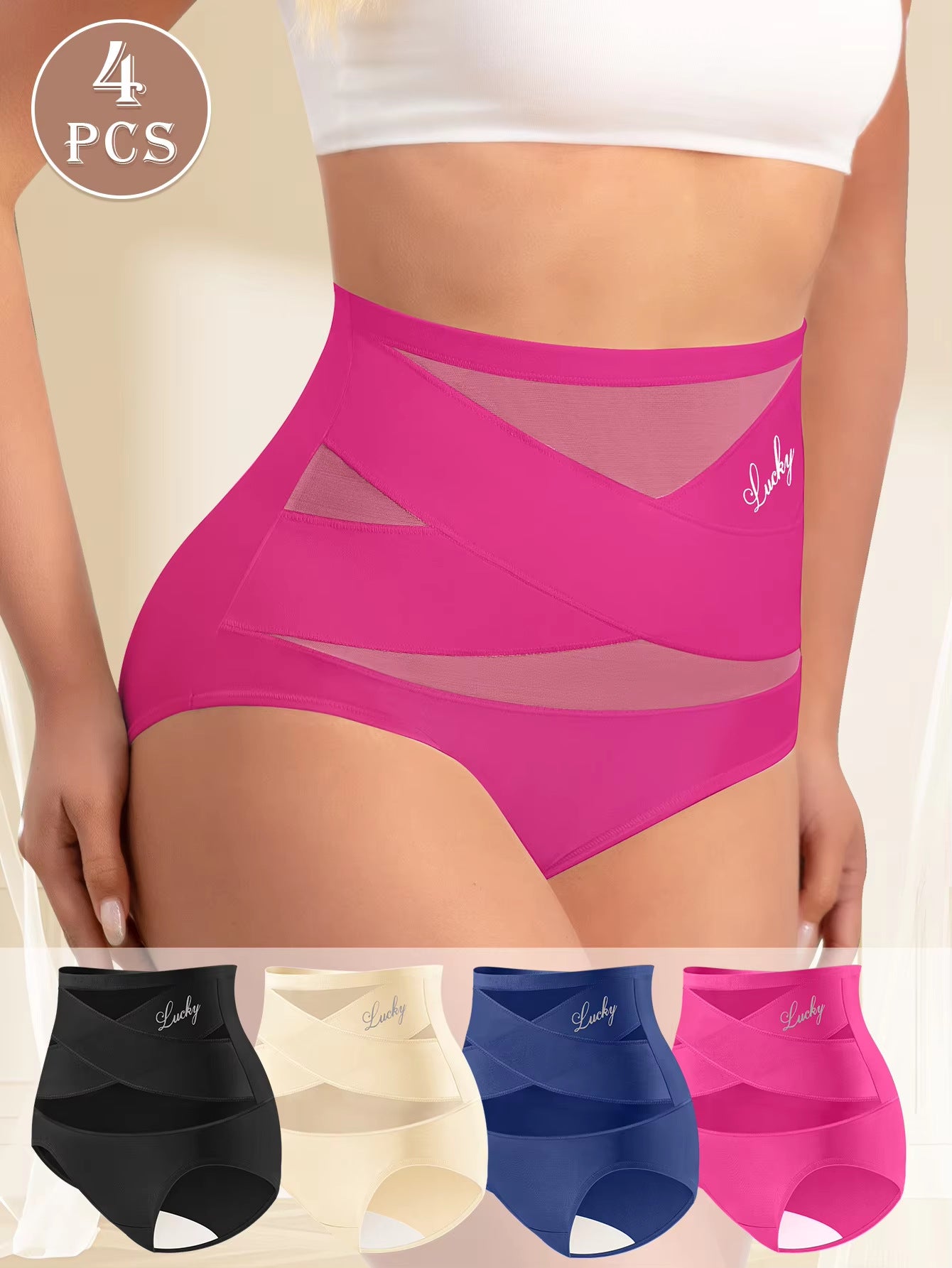 High Waist Seamless Belly Contracting Women's Bum Lift Knickers