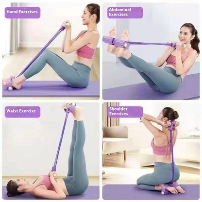 Pedal Chest Expander 6-tube Upgraded Sit-ups Aid